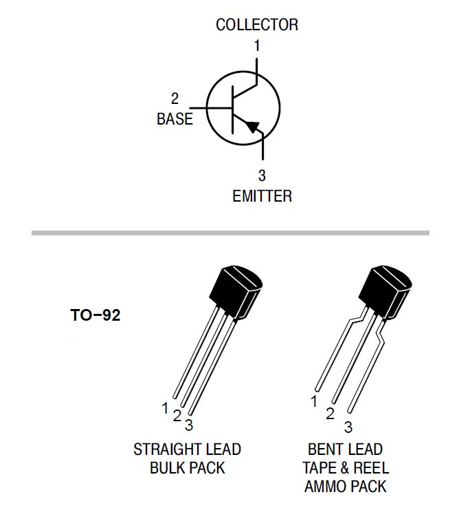 Sơ đồ chân Transistor BC558